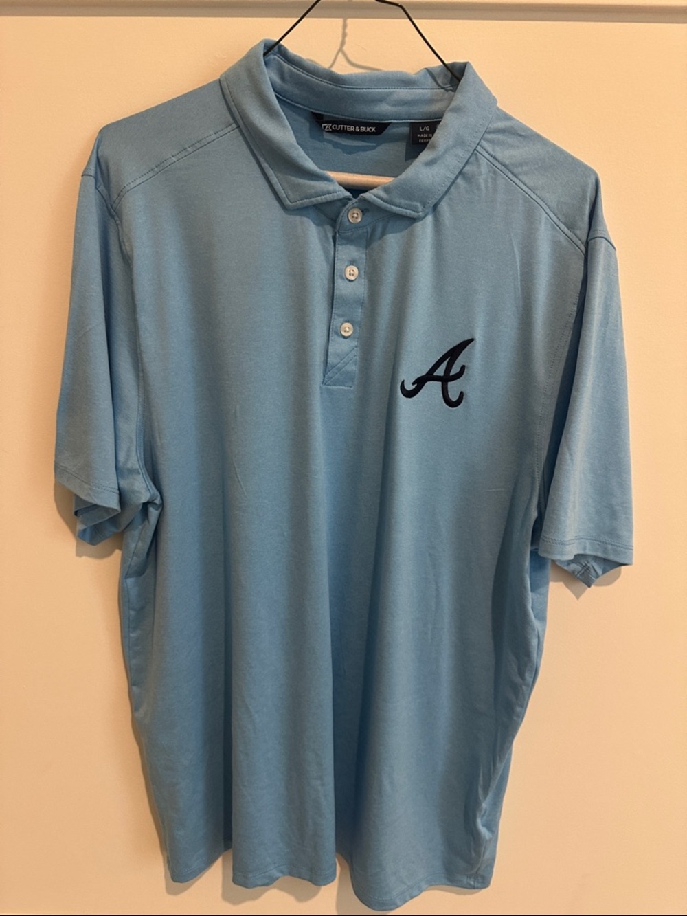 Cutter & Buck Light Blue Polo with Script 'A' Chest Logo